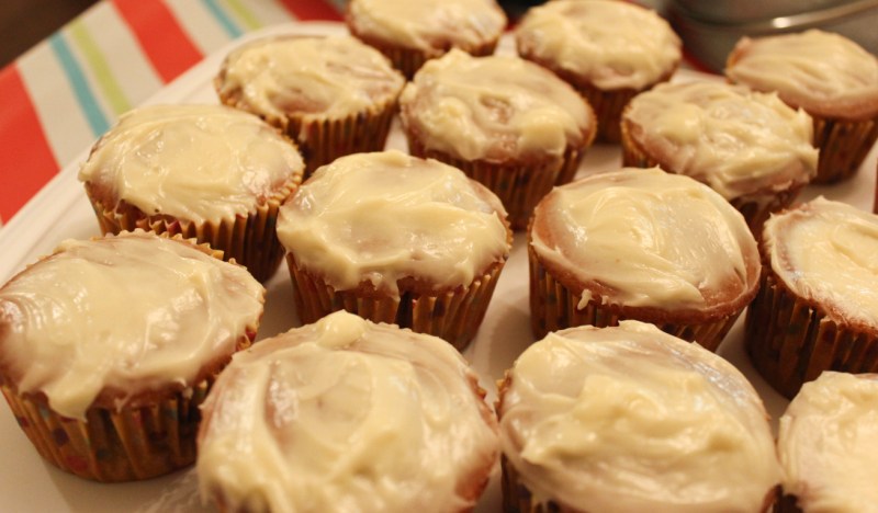 Chai cupcakes with cream cheese frosting