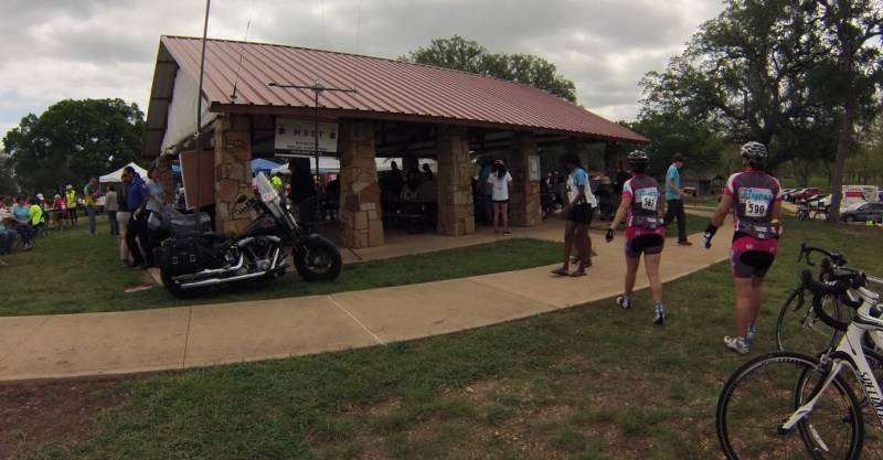 A nice little party set up at the finish line and plenty of spectators to cheer for us at the end!