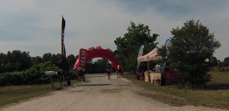 One of the rest stops had a giant red blow up arch and a tent staffed by Clif bar employees handing out free samples.