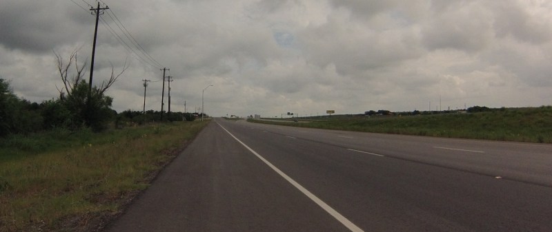 For about a quarter mile I ended up having to ride on the shoulder of the frontage road for route 130. It was pretty empty of cars, but when I planned the route the maps seemed to show I would be able to connect my route without doing this. They were wrong.