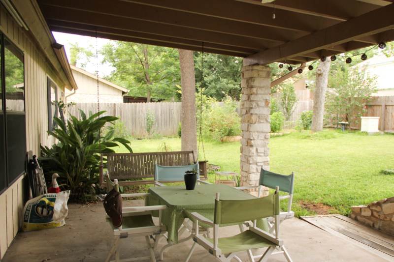 The before picture of the porch.